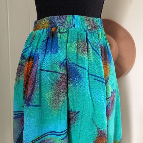 VTG Britany Blu Celestial Mod Maximalist Skirt 60s 70s XS - Picture 5 of 7